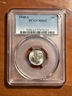 1948 S  Roosevelt Dime 10C PCGS MS65 SILVER