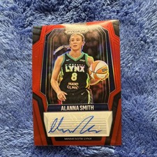 2025 Panini Prizm WNBA Alanna Smith Red Prizm Auto 13/99 Minnesota Lynx