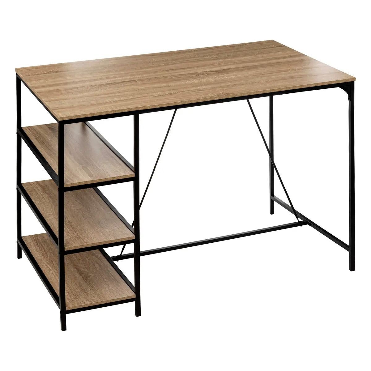 Table de bar 140cm Aliaj en bois naturel au design épuré et robuste