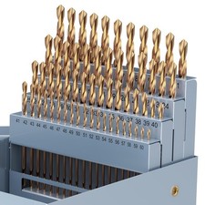 Cobalt Number Size Drill Bit Set, 60Pcs M35 High Speed Steel Jobber Length...