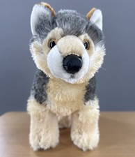 Aurora 12" Standing Huskey Wily Wolf Plush Stuffed Animal Toy