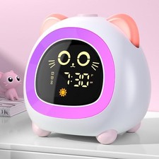 Alarm Clock for Kids, Ok to Wake Clock for Kids with Eye Powder Pink