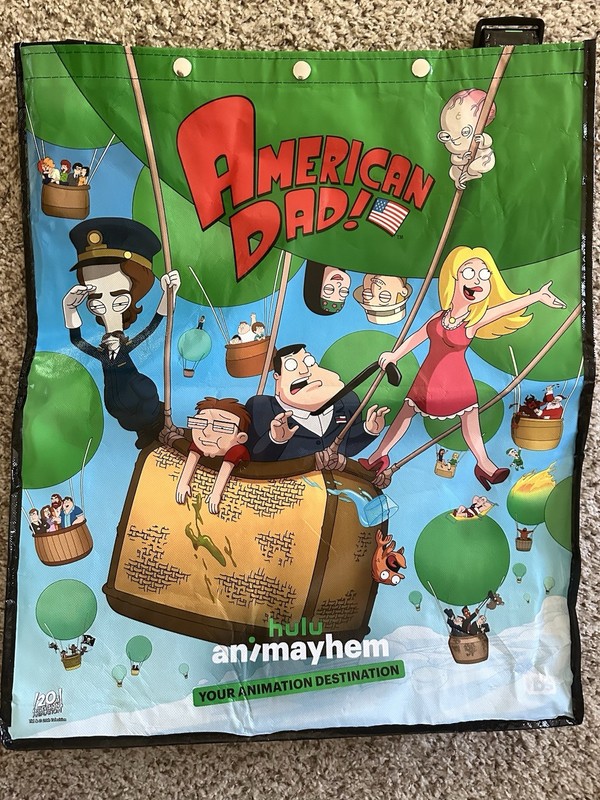 Hulu American Dad! Comic-Con 2024 Original TV Promo Reusable Tote Bag