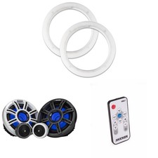 Kicker 51MSS65 LED 6.5" Premium Marine Component with a Pair of 50KLSR65 6.5 ...