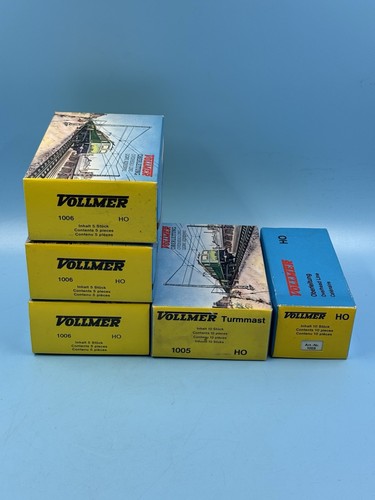 Vintage VOLLMER HO Train 1003 catenaria, 1005 mástil de torre, 1006 catenaria | Zustand: New