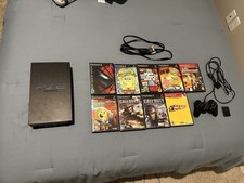 Sony Playstation 2 Fat System  9 Games - Spongebob  GTA 3 Bundle - TESTED
