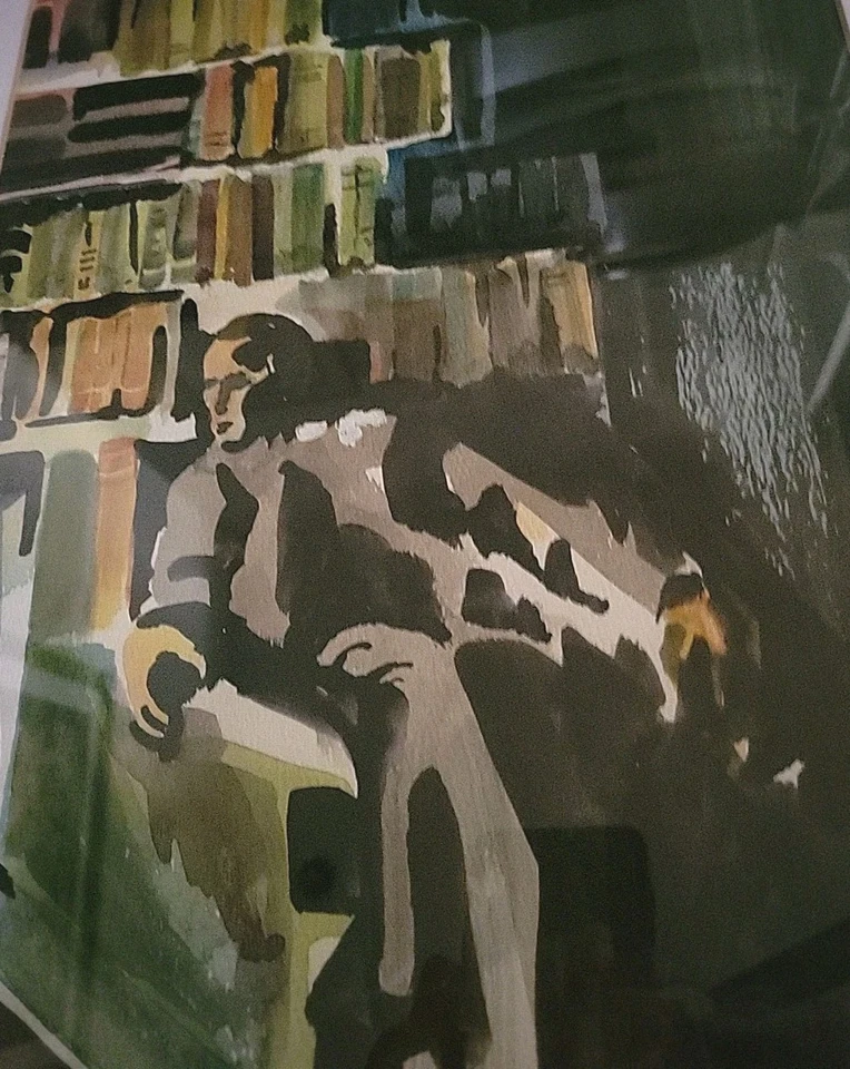 Mary Wyckoff ~ California Artist ~ Original ~ The Library - Image 2 of 4