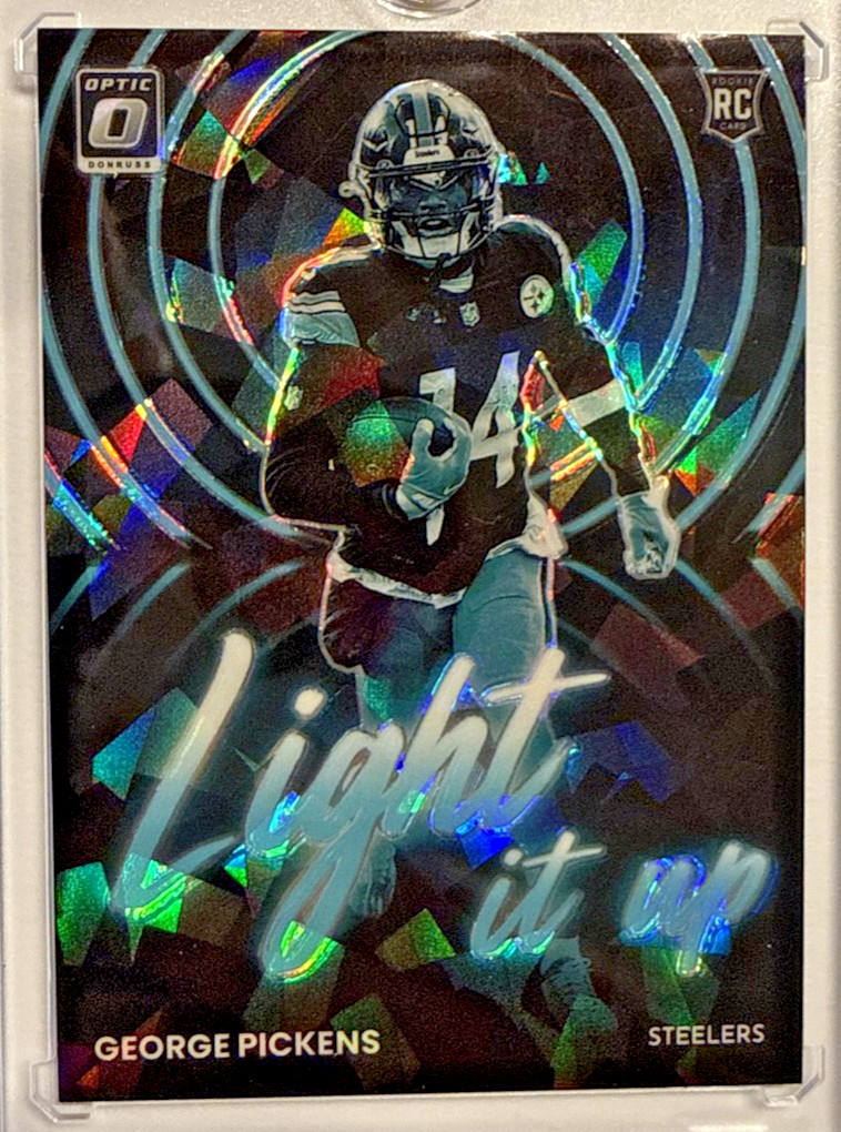 2022 Panini Donruss Optic Light It Up - George Pickens #LU-15 ICE /15 (RC)