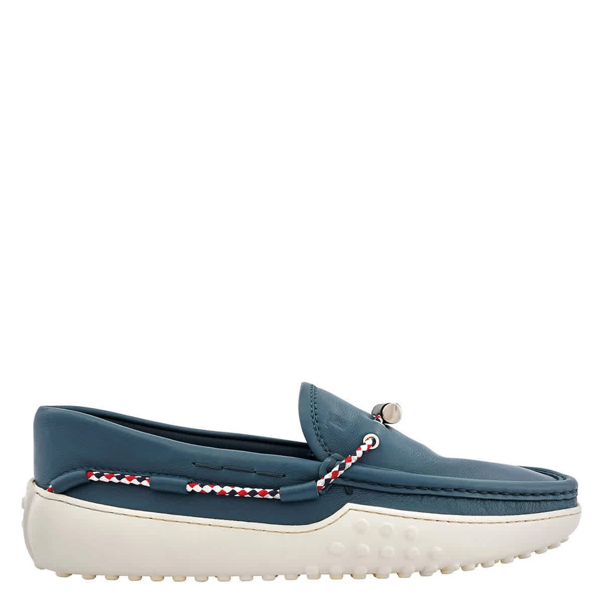 TOD’S Mocassini Tods da uomo in pelle Gommino blu chiaro marca taglia 6 (taglia USA 7)