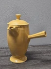 OLD Fiestaware Fiesta Yellow Demitasse Coffee Pot Stick Handle Vintage HLC