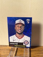 2022 Topps Chrome Lucius Fox Blue Mini Diamond 154/199 #476 Nationals