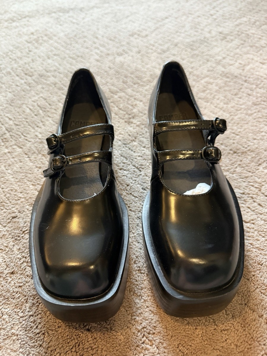CAMPER Women's Billie Platform Mary Jane Leather Moccasins Size 38