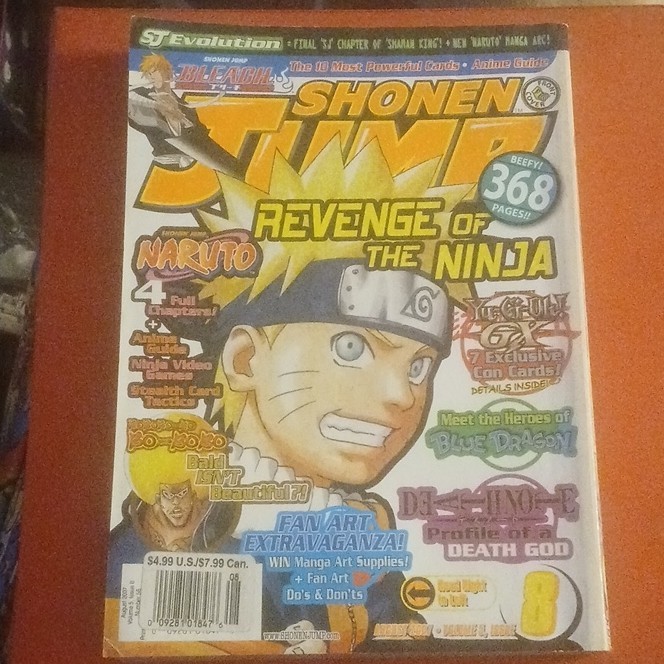 VIZ Media Shonen Jump Magazine Issue 8 August 2007 Naruto Yu-Gi-Oh One Piece