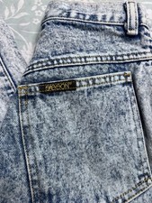 Vintage Sasson Acid Washed Denim Jeans High Waisted Straight Leg 90 s Size 5