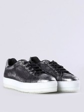 New w/Box womens leather 180 Diesel S-ANDYES black/nickel sneakers,size10