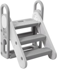 Foldable Toddler Kids Step Stool Folding with Handles for Potty Training Kitchen