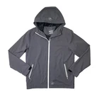 Swannies Golf Jacket Men L Large Gray Vented Zip Up Mesh Lined Waterproof Hooded