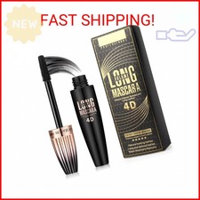 4D Silk Fiber Lash Mascara, Waterproof Long Lasting Mascara Black Volume and Len