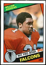 1984 Topps Football William Andrews #209 EX