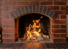 Brick Wall Fireplace Backdrop Fabric 5x3ft Fake Fireplace Picture Firewood Wa...