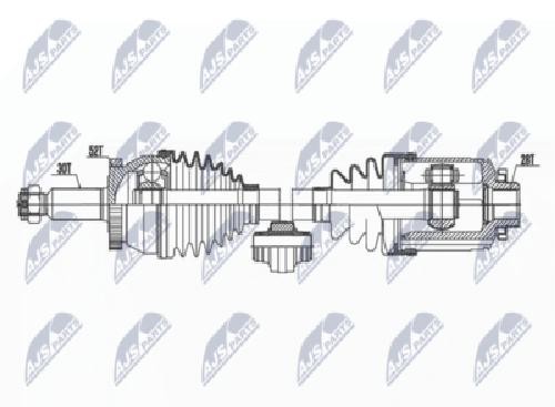 NPW-HY-599 NTY Drive Shaft for HYUNDAI,KIA - Image 2