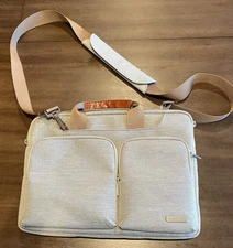 Lacdo | 13 in | Water Resistant Fabric | Gray | Laptop Case