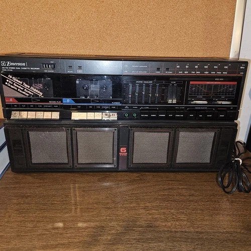 Emerson CTR-965 Boombox Stereo - Cassette - AM/FM Radio - Tested