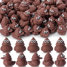 50 Pcs Mini Poop Rubber Ducks Bulk Brown