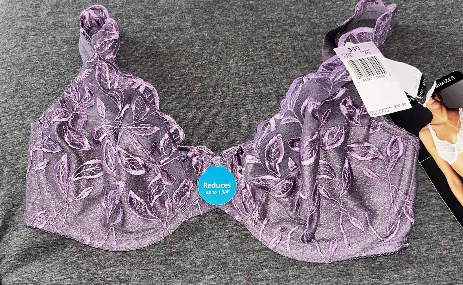 Bali Bra 34D Minimizer Bra 3373 Lace Desire Underwire Minimizer