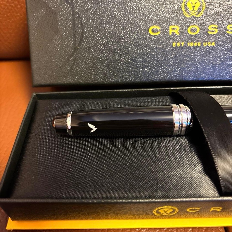Graduation Souvenir Cross Purple Ballpoint Pen With Meiji University ...