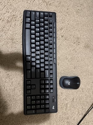 Logitech K360 Wireless Keyboard + Mouse Bundle, Black, English QWERTY, 1000 DPI