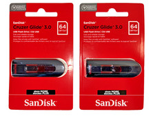 2 SanDisk 64GB Cruzer Glide 3.0 USB Flash Drive NEW