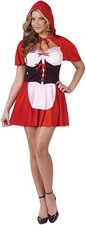 Sexy Red Hot Red Riding Hood Women's Cosplay Costume 2-8 Small/Medium #3431