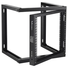 9U Wall Mount Rack 150 lbs/68.04 kg Open Frame Server Network Rack Black