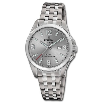 Festina Damenuhr Titanium Armbanduhr Titan silber UF20697/2