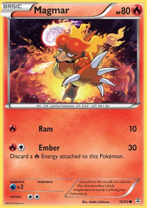 Magmar - 16/83 - Common - Lightly Played - Generations
