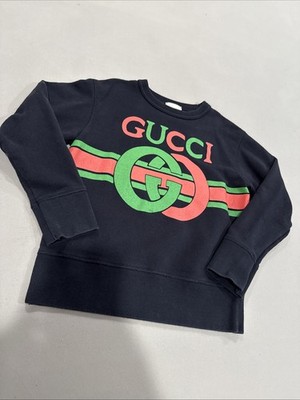 Gucci Kid GG Sweater Black Red Green Size 8