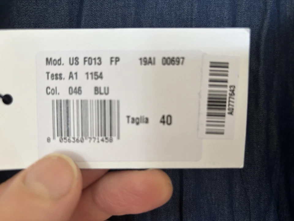 Zanetti Moda men’s Dark Blue Denim Like Shirt Size 40 Medium - Image 4 of 4