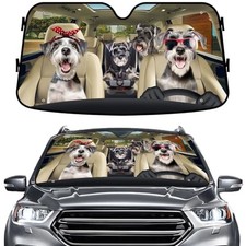 Cute Miniature Schnauzer Dog Family Funny Size S 4.Schnauzer Family Cute