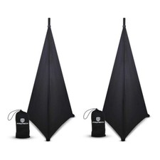 proreck Speaker Stand Cover Tripod Stand Skirt Skrim 360 Degree Cover Black x 2