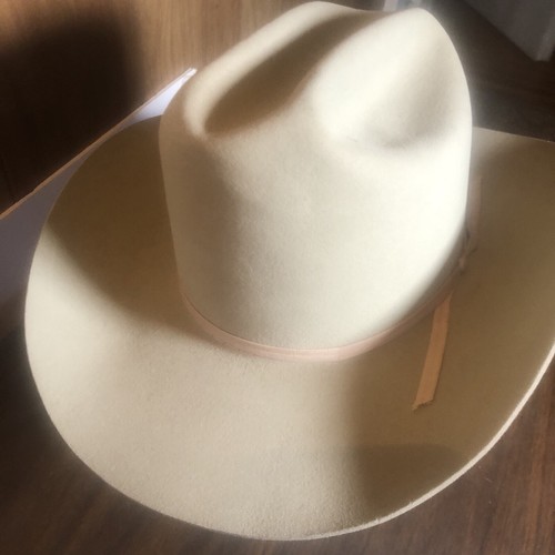 Resistol Self Conforming Style 3X Beaver Western Hat Size 7-1/8 Chamios Beige - 第 3/11 張圖片