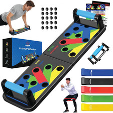 Push up Board for Men  Women  Foldable Pushup Board with 5 Resistance Bands Mu