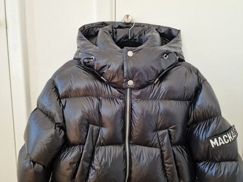 Mackage Kendrick Shiny Black Long Down Puffer Jacket Coat Size 36 - Picture 3 of 17