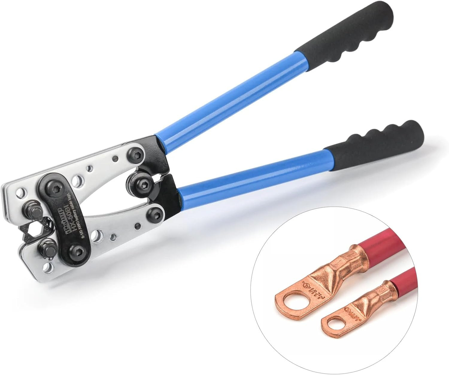 Icrimp Cable Lug Crimping Tool for Heavy Duty Wire Lugs, Battery Terminal, Coppe