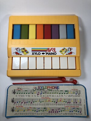 Avril Xylophone Piano Vintage Toy Comus Beta Made In Italy Music