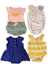 Baby Girl 3 Months Summer Clothes Lot Rompers Shorts Outfits Bundle Happy