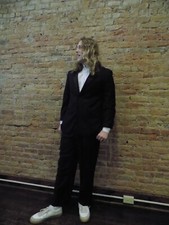 Vintage 60s 70s Black Tuxedo Retro Prom Disco