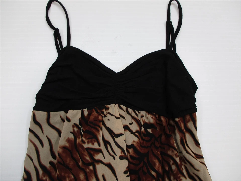 JOHNNY MARTIN Mujer Talla S Cintura Imperio Informal Rayas Marrón Solero Foto 2 de 4