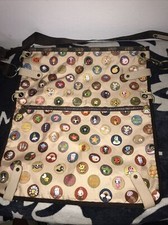 Vtg All Over Print Tokidoki Lesportsac Op Buon Viaggo Fold Over Crossbody Bag