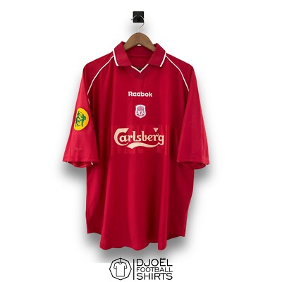 ウェア Liverpool 2000 2001 2002  Liverpool 2001/02 Home Football Shirt Reebok Vintage Soccer Jersey